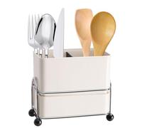 JAWAI Escurridor de Cubiertos Estante para Cubiertos Multifuncional Escurre Cubiertos de Cocina Porta Utensilios de Cocina Con asa de Transporte para Guardar Palillos, Cucharas y Tenedores