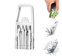 Jawbreaker - Jawbreaker Mini Tool, 12 In 1 Jawbreaker Mini Multi Tool, Foldable Jawbreaker Mini Multitool With Needle Nose Pliers, Keychain, Bottle Opener, Screwdriver, Carabiner (1Pcs)