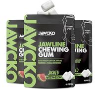 JAWCKO Goma de mascar ultrarresistente con línea de mandíbula | Consigue una mandíbula más fuerte y cuadrada | Goma dura de entrenamiento de mandíbula de sandía | Fuerza 15X | Cincel, esculpe y