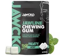 JAWCKO Goma de mascar ultrarresistente con línea de mandíbula | Consigue una mandíbula más fuerte y cuadrada | Goma dura de entrenamiento de mandíbula Mighty Mint | cincel, esculpe y tonifica tu