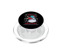 Jawly Christmas Shark Eats Santa Claus Ugly X-Mas Suéter PopSockets PopGrip para MagSafe