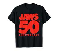 Jaws 50th Anniversary Bold Logo Shark Fin Camiseta