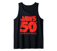 Jaws 50th Anniversary Bold Logo Shark Fin Camiseta sin Mangas