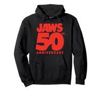 Jaws 50th Anniversary Bold Logo Shark Fin Sudadera con Capucha