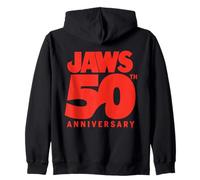 Jaws 50th Anniversary Bold Logo Shark Fin Sudadera con Capucha