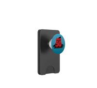 Jaws 50th Anniversary Fear in Red and Black PopSockets PopWallet para MagSafe