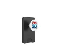 Jaws 50th Anniversary Logo Gradient PopSockets PopWallet para MagSafe