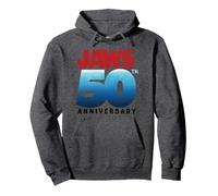 Jaws 50th Anniversary Logo Gradient Sudadera con Capucha, Unisex para Adultos, Jaspeado Oscuro, XXL
