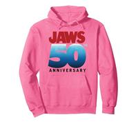 Jaws 50th Anniversary Logo Gradient Sudadera con Capucha, Unisex para Adultos, Rosa Brillante, M