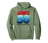 Jaws 50th Anniversary Logo Gradient Sudadera con Capucha, Unisex para Adultos, Verde Salvia, XL