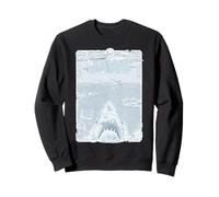 Jaws 50th Anniversary Poster Sketched Blue Style 2-Sided Sudadera