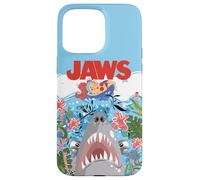 Jaws 50th Anniversary Poster Tropical Escape Front & Back Carcasa para iPhone 15 Pro Max