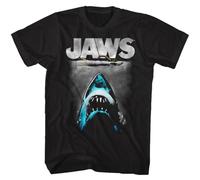 Jaws 70's Thriller Movie Lichtenstein Art Shark Poster Drawing Men's T ShirtBlackL