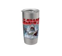 Jaws 90s Collage Bigger Boat Vaso térmico de acero inoxidable de doble pared