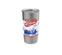 Jaws Amity Island Family Trip Shark tours 2026 Vaso térmico de acero inoxidable de doble pared