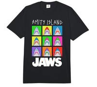 Jaws Amity Island Pop Art Sharks Comfort Colors Adult Heavyweight T-Shirt