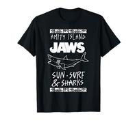 Jaws Amity Island Sun Surf & Sharks Camiseta