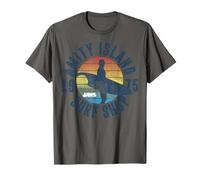 Jaws Amity Island Surf Board Camiseta