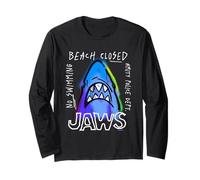 Jaws Beach Cerrado No Swimming Amity Police Manga Larga