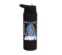 Jaws Beach Closed Neon Shark Stainless Steel Insulated Water Bottle