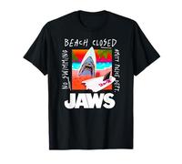 Jaws Beach Closed Surf Warning Camiseta