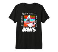 Jaws Beach Closed Surf Warning Camiseta Premium
