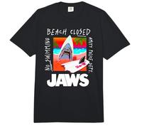 Jaws Beach Closed Surf Warning Comfort Colors Adult Heavyweight T-Shirt
