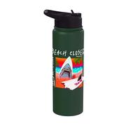 Jaws Beach Closed Surf Warning Stainless Steel Insulated Water Bottle