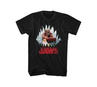 Jaws Mouth Black Adult T-Shirt Black S