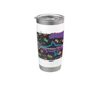 Jaws Neon Doodle Vaso térmico de acero inoxidable de doble pared