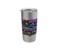 Jaws Neon Doodle Vaso térmico de acero inoxidable de doble pared