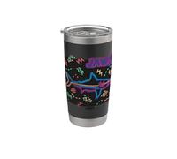 Jaws Neon Doodle Vaso térmico de acero inoxidable de doble pared