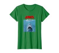 Jaws Oversize Poster Camiseta, Mujer, Verde Kelly, XS