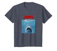 Jaws Oversize Poster Camiseta, Niños, Azul Jaspeado, 6 años