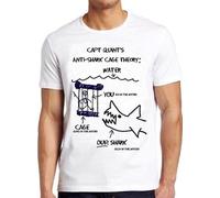 Jaws Paws Capt Quints Anti Shark Cage Theory Water Funny Gift tee T Shirt WhiteXXL