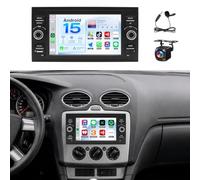 JAWSEU 4G+64G Radio Coche para Ford Focus Fiesta C/S-MAX Transit Galaxy