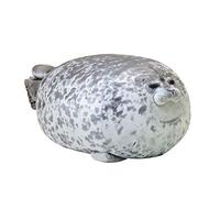 JAWSEU Almohada De Foca, Cojín Lindo de Foca de Peluche con Cuerpo gordito, Juguete de Peluche Animal Lindo Acolchado de Algodón Suave para Niños, 40CM