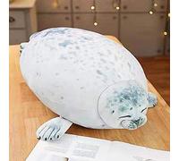 JAWSEU Almohada De Foca, Cojín Lindo de Foca de Peluche con Cuerpo gordito, Juguete de Peluche Animal Lindo Acolchado de Algodón Suave para Niños, 40CM