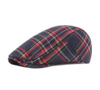 JAWSEU Boina clásica Vintage para Mujer Gorra Ajustable de algodón con Rayas a Cuadros Gorra Plana para Hombre Gorra Plana Ajustable de Vendedor de periódicos Gorras Suaves Retro para otoño e invie