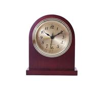 JAWSEU Despertador analógico de madera sin tictac, retro, estilo vintage, silencioso, para salón, cocina u oficina