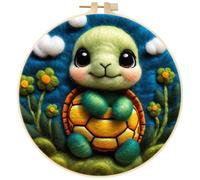 JAWSEU Kit de fieltrado con aguja para principiantes y adultos Kit completo de aguja perforadora Kit de inicio de bordado Kit de fieltrado de lana Herramienta de bordado para principiantes para ama