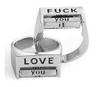 JAWUZ 2 Piezas Anillo Antiestres Mujer Anillos Antiestres Mujer, Spinner Anillo Antiestres Varios Estilos Antiestres Anillo Ansiedad Ajustable para Mujeres Hombre Regalo Joyería