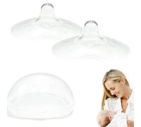 JAWUZ 2 Piezas Tetinas para biberón, Similar al pecho para un cierre natural, Válvula anticólicos, Silicona suave, S