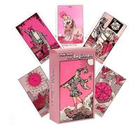 JAWUZ 78 Tarot Clásico de Adivinación, Tarot Rider, tarot para principiantes,Carta de Adivinación del Destino (Rosa)