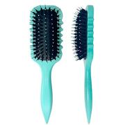 JAWUZ Cepillo Para Rizos,Cepillo De Estilo De Pelo Rizado Con Bordes y Esquinas,Para Peinar y Dar Forma a Los Rizos De Hombres y Mujeres Para Reducir El Tirón y La Separación De Rizos(Verde)