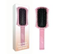 JAWUZ Curl Defining Brush,Cepillo Curly Rizos,Cepillo Multifuncional Definidor De Rizos,Cepillo Pelo Rizado Para Desenredar,Dar Forma y Definir Rizos Para Mujeres,Rosado