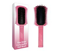 JAWUZ Curl Defining Brush,Cepillo Curly Rizos,Cepillo Multifuncional Definidor De Rizos,Cepillo Pelo Rizado Para Desenredar,Dar Forma y Definir Rizos Para Mujeres,Rojo
