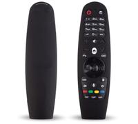 JAWUZ Funda de silicona compatible con control remoto de TV LG lg MR21GA MR24GN MR22GN MR23GN 2024 QNED Smart TV Magic Remote Control Funda protectora para control remoto LG Magic (negro)