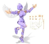 JAWUZ T13 action figure impreso en 3D con alas, modelo de chica mágica, decoración de escritorio para amantes de los videojuegos