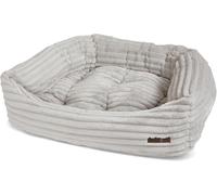 Jax & Bones Cama para perros Napper - Cama gris Luna lavable a máquina para perros - Lados reforzados extra resistentes - Camas grandes grises para perros | 40 x 32 pulgadas